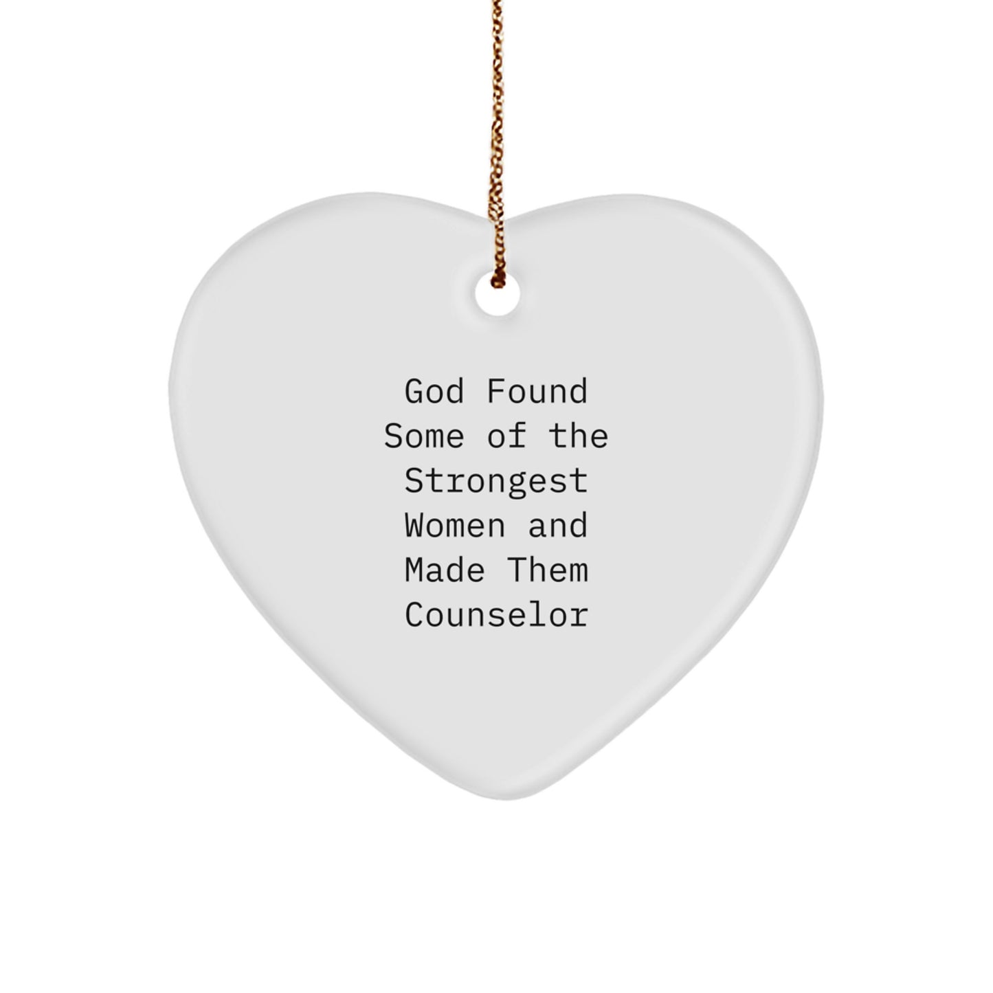 Funny Counselor Heart Ornament, Gifts from Friends, Women, and Family, Perfect for Christmas Unique Gifts - Image 1