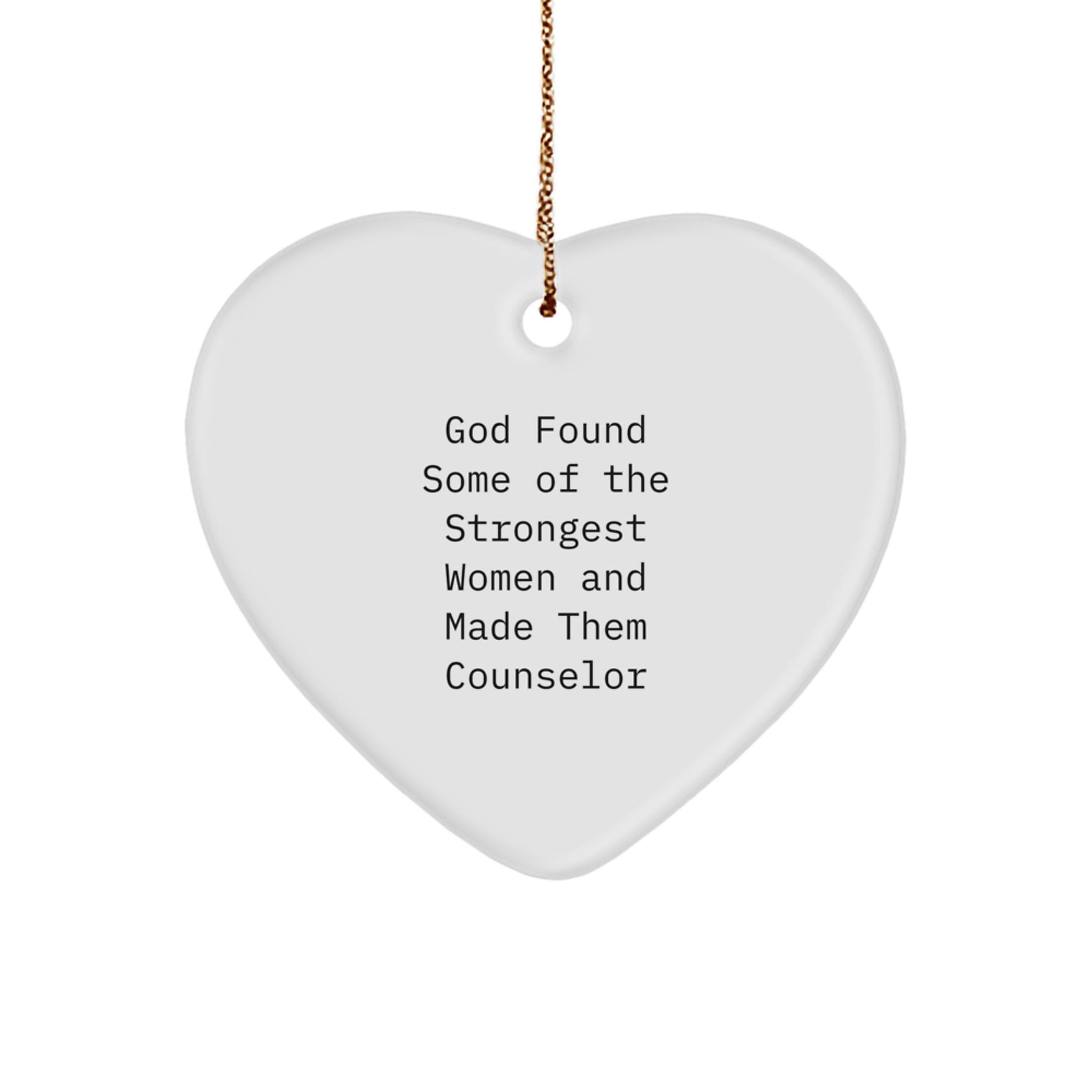 Funny Counselor Heart Ornament, Gifts from Friends, Women, and Family, Perfect for Christmas Unique Gifts - Image 1