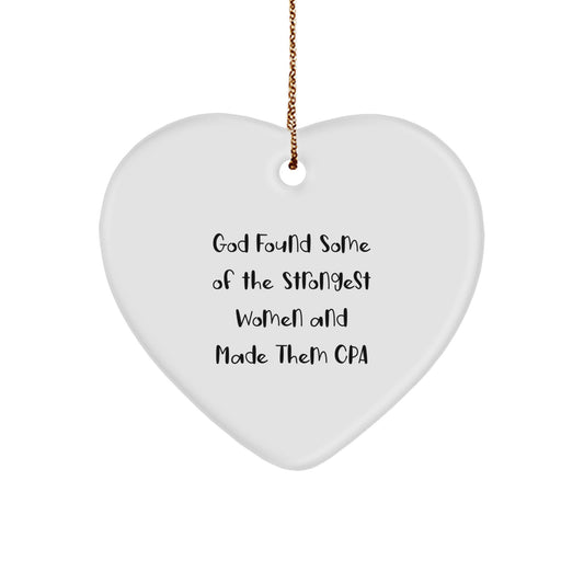 Funny CPA Gifts from Men, Inspirational Heart Ornament for CPA Women, Christmas Unique Gifts for Friends and Family - Image 1