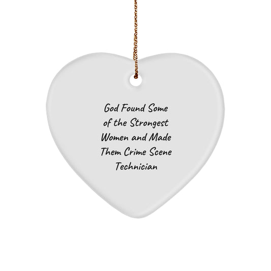 Funny Heart Ornament Gifts from Men to Women Crime Scene Technician Friends Coworkers Family this Christmas Unique - Image 1