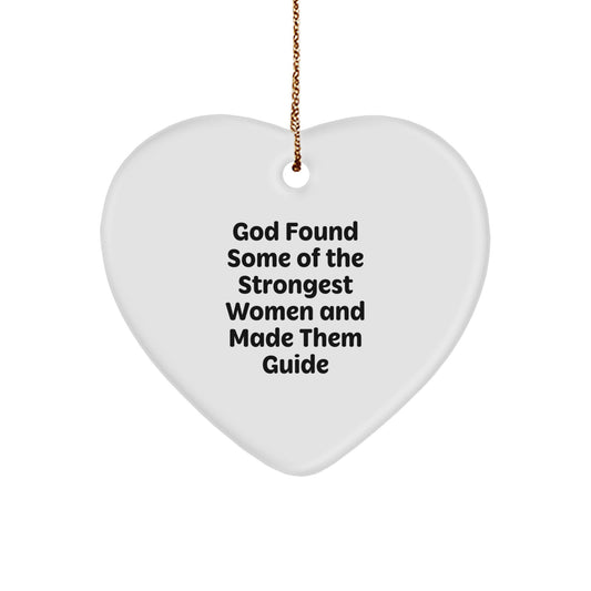 Funny Inspirational Gifts from Guide - Heart Ornament Guide Quote for Women - Christmas Unique Guide Gifts for Family - Image 1