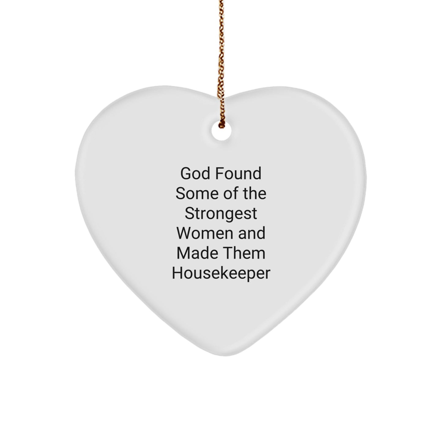 Funny Heart Ornament Gifts from Men to Housekeeper Women Coworkers with Inspirational Quote Christmas Unique Gifts - Image 1