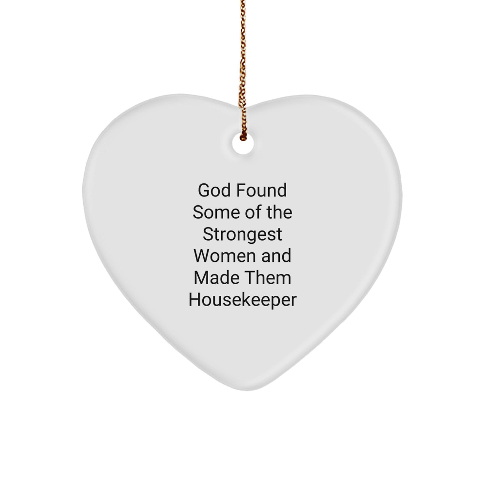 Funny Heart Ornament Gifts from Men to Housekeeper Women Coworkers with Inspirational Quote Christmas Unique Gifts - Image 1