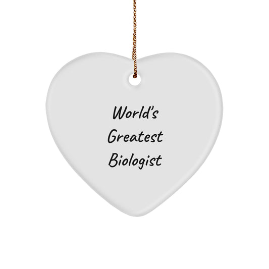 Biologist Heart Ornament Christmas Gift for a Best Friend Companion - Image 1