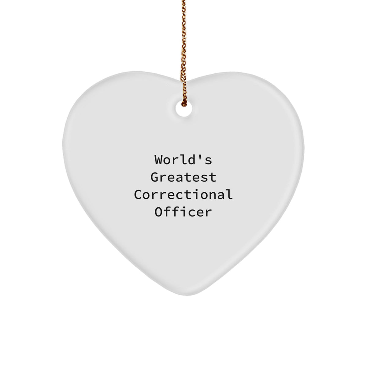 Christmas Ornament Gift for Family World's Greatest Correctional Officer - Image 1