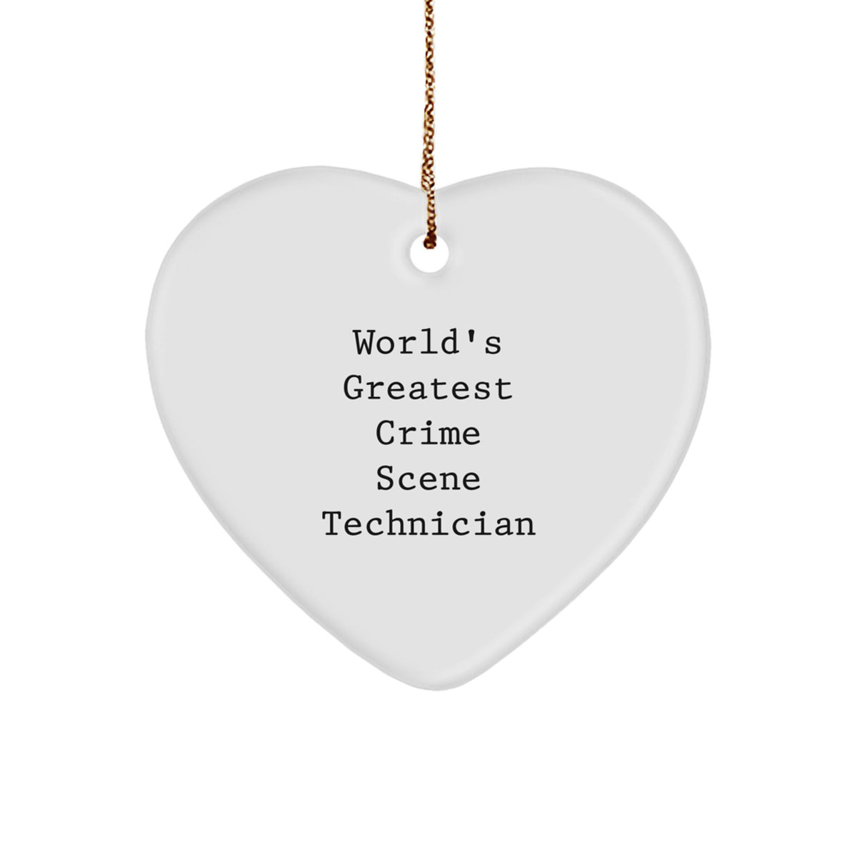 Christmas Ornament Gift Heart Keepsake for Kids - World's Greatest Crime - Image 1