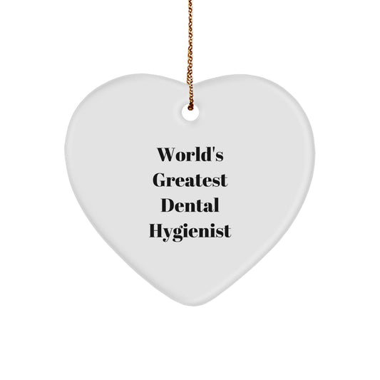 Dental Hygienist Heart Ornament for Kids Treasure Christmas Gift - Image 1