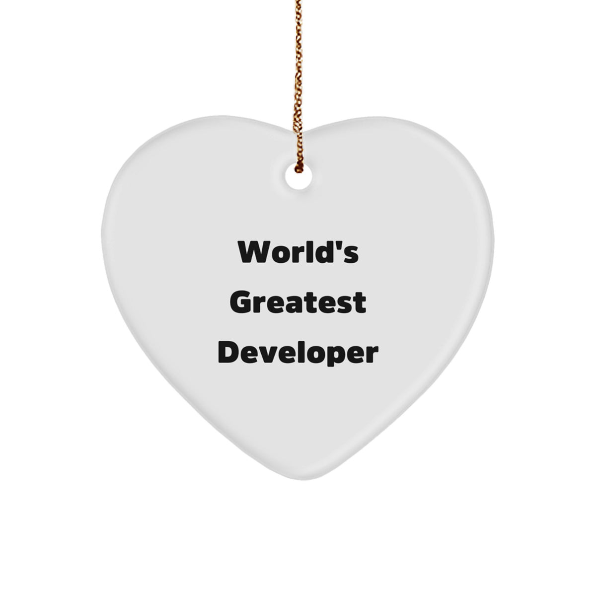 Developer Heart Ornament Novelty Christmas Gift for Friends - Image 1