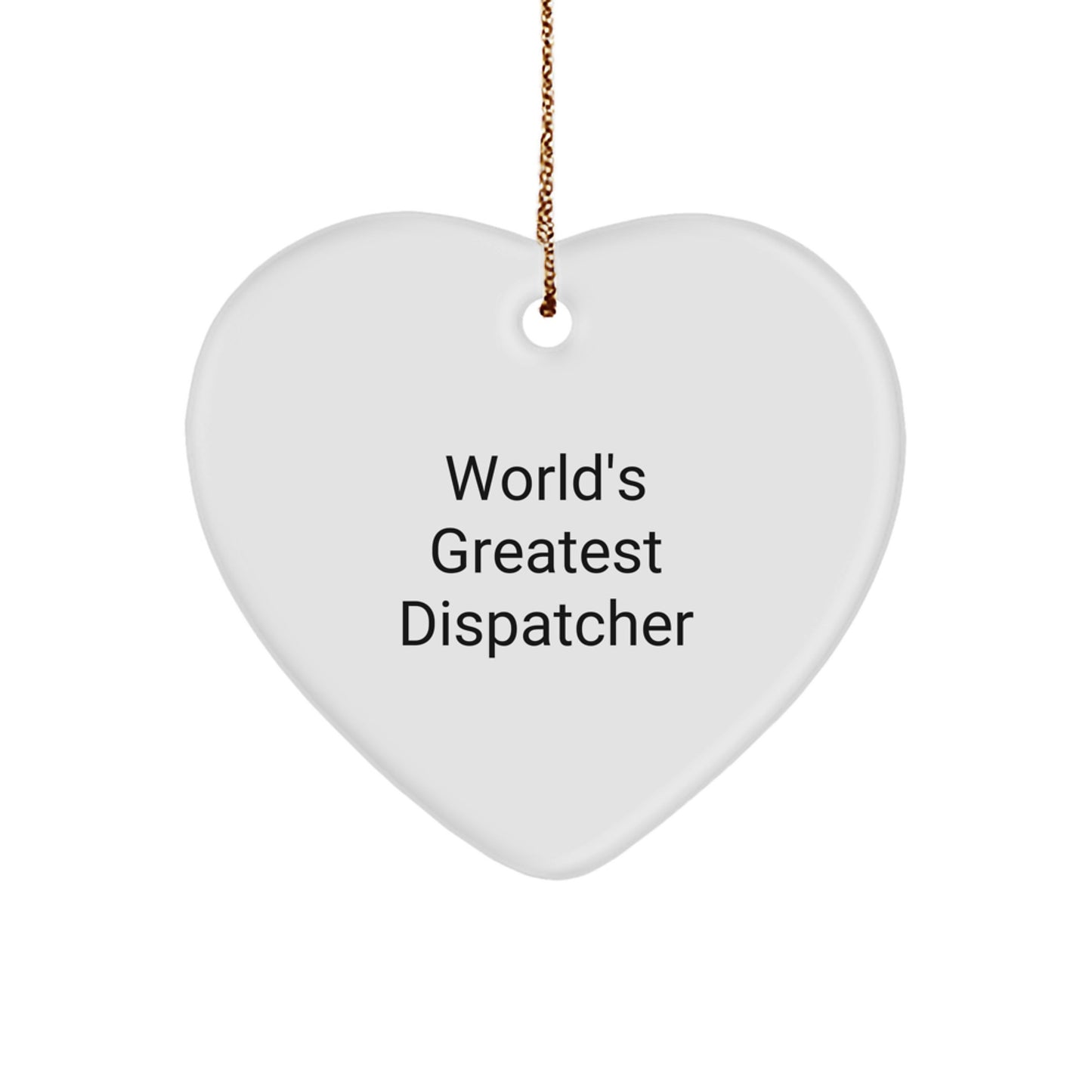 Christmas Gift for Her Dispatcher Heart Ornament Present - Image 1