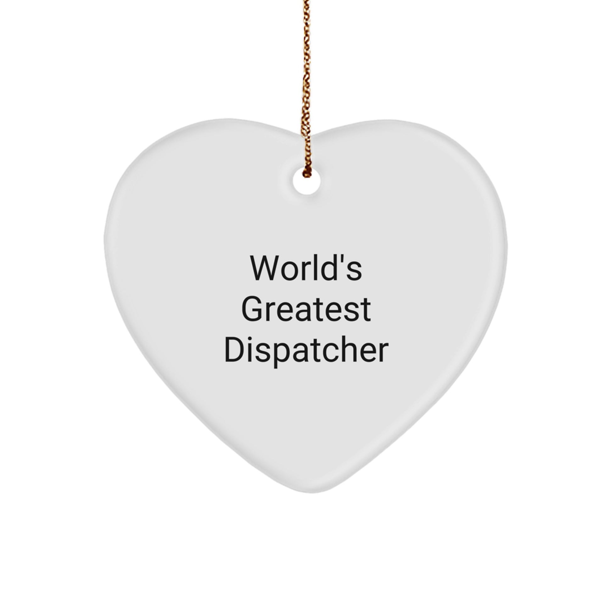 Christmas Gift for Her Dispatcher Heart Ornament Present - Image 1