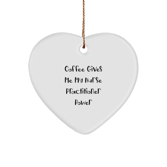 Funny Nurse Practitioner Gifts, Heart Ornament, Christmas Unique Gifts from Men, Women, Friends, Coworkers, Family to Nurse Practitioner, Nurses, Healthcare Workers, Medical Professionals - Image 1
