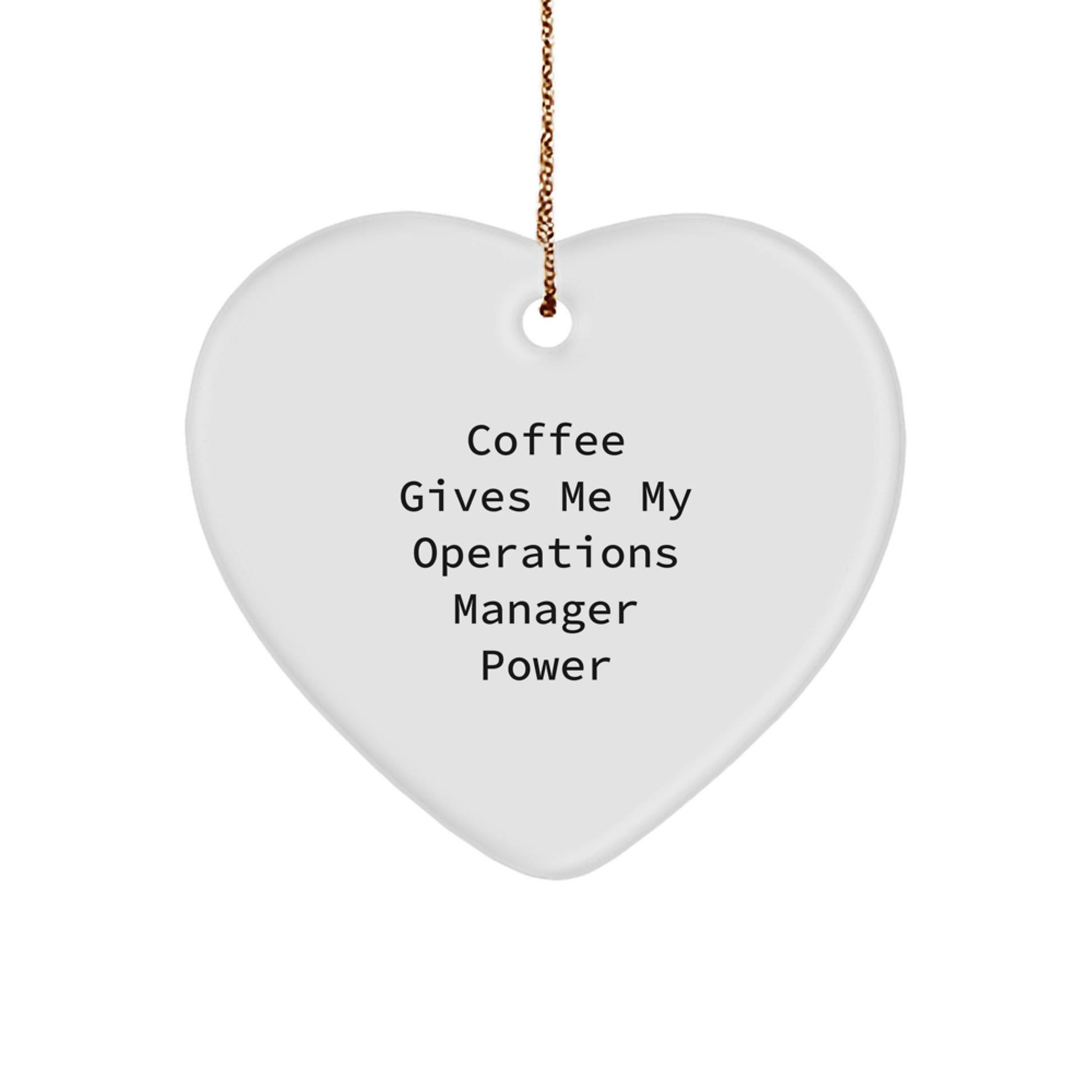 Funny Operations Manager Heart Ornament Gifts from Coworkers for Men - Christmas Unique - Image 1