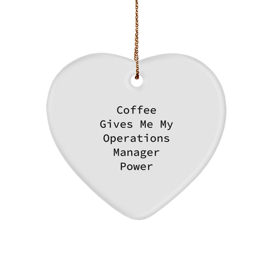 Funny Operations Manager Heart Ornament Gifts from Coworkers for Men - Christmas Unique - Image 1