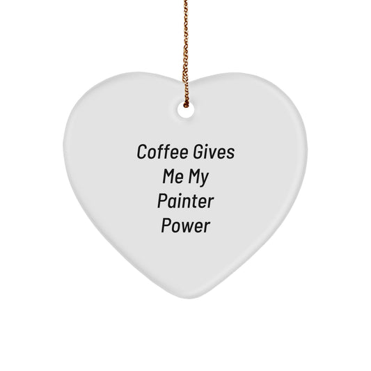 Funny Painter Gifts from Friends, Heart Ornament for Painter, Christmas Unique Gifts for Painter Friends - Image 1