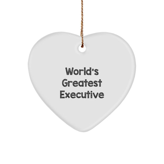 Christmas Ornament Gift World's Greatest Executive Idea for Coworkers - Image 1