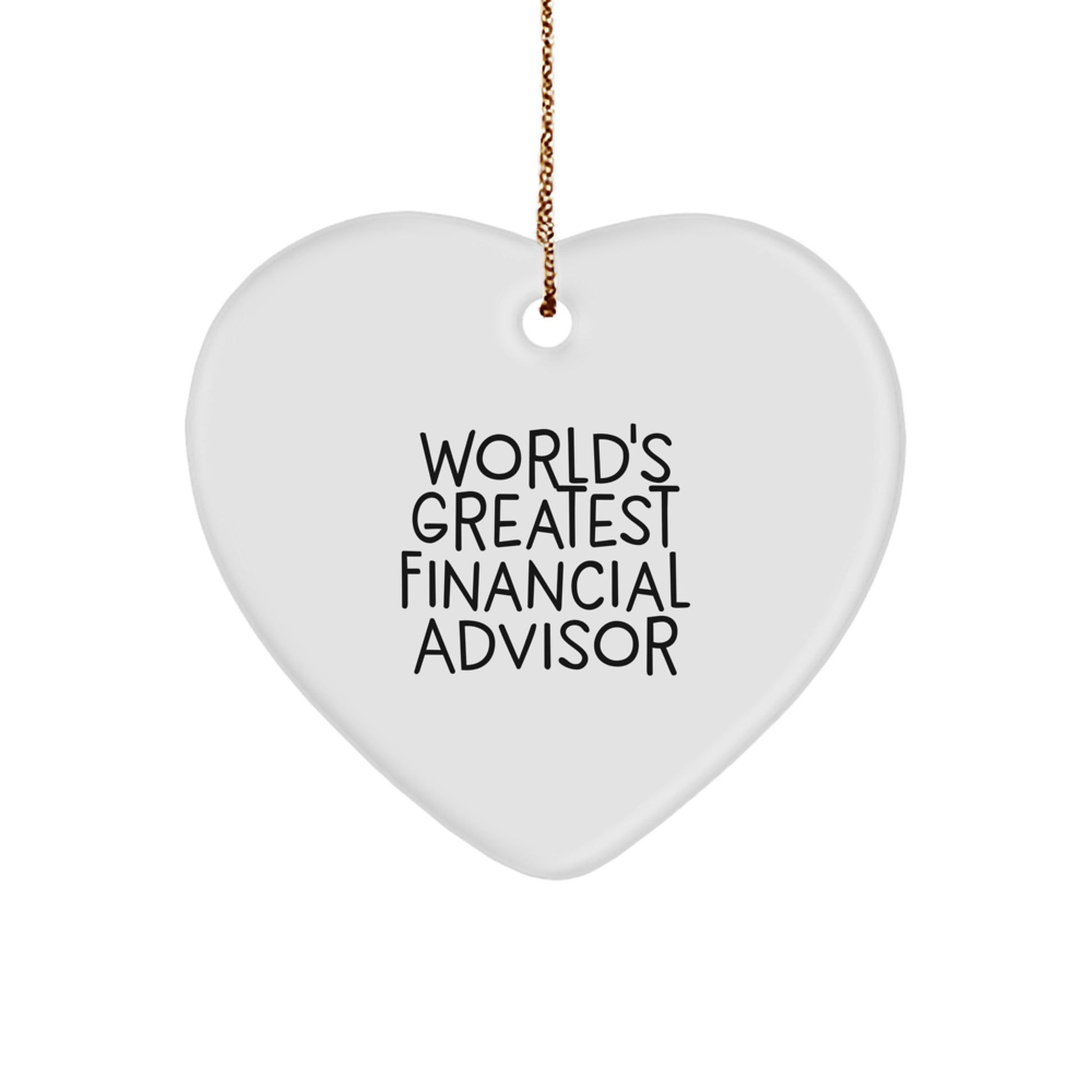 Financial Advisor Favorite Heart Ornament for Kids Christmas Gift - Image 1