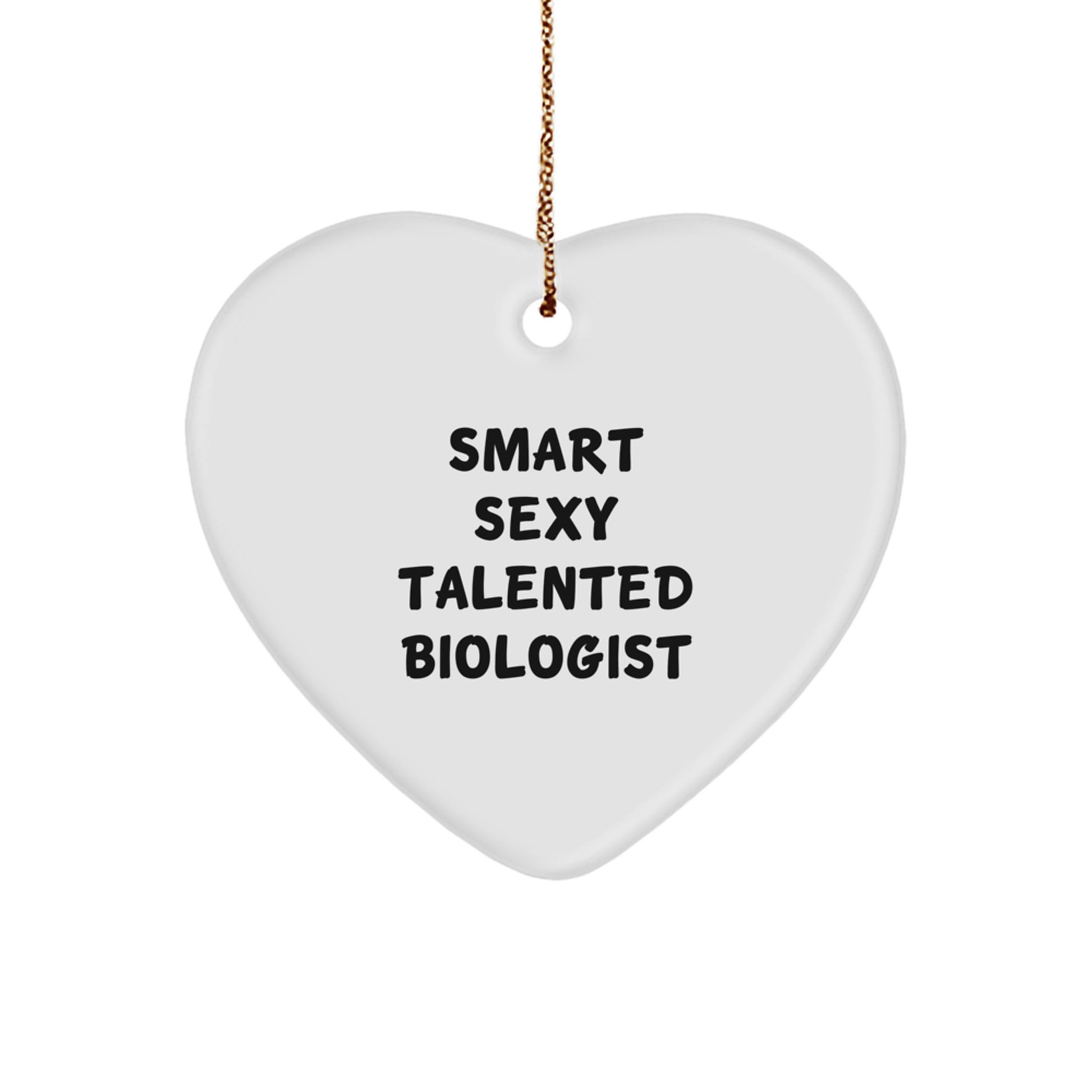 Gifts from Friends to Smart Sexy Talented Biologist - Christmas Unique Heart Ornament, Funny Biologist Gifts for Him or Her - Image 1