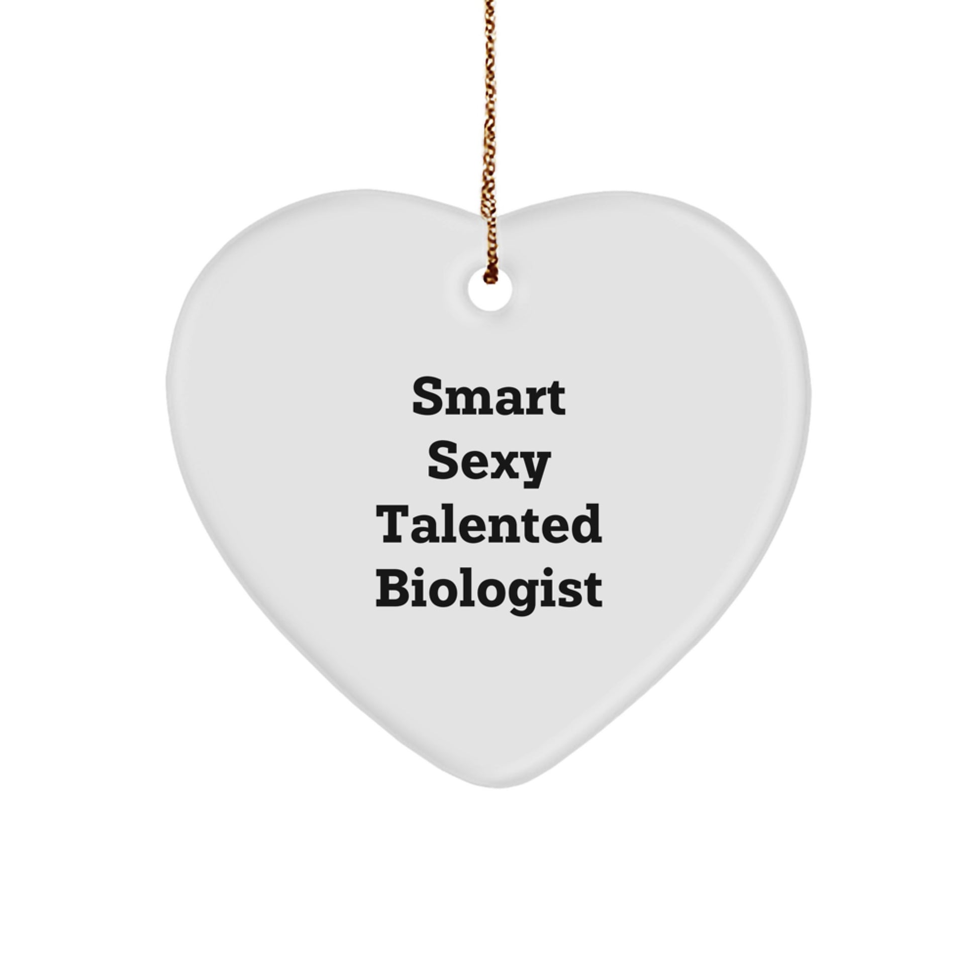 Smart Sexy Talented Biologist Christmas Heart Ornament Gifts from Friends for Biologist Men Women - Image 1