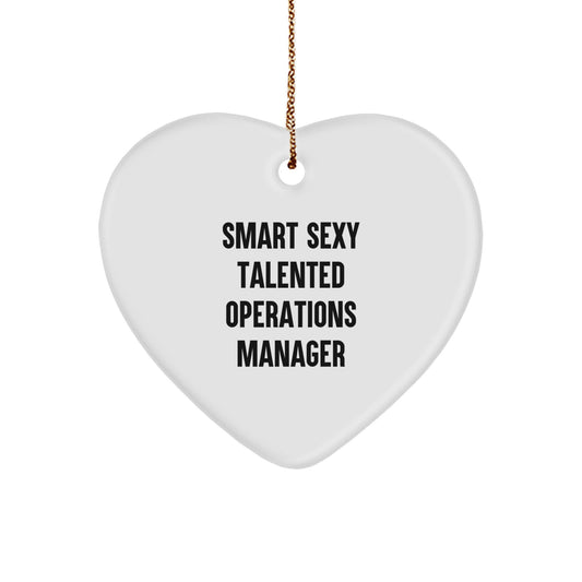 Funny Operations Manager Heart Ornament Gifts from Friends for Christmas Unique - Image 1