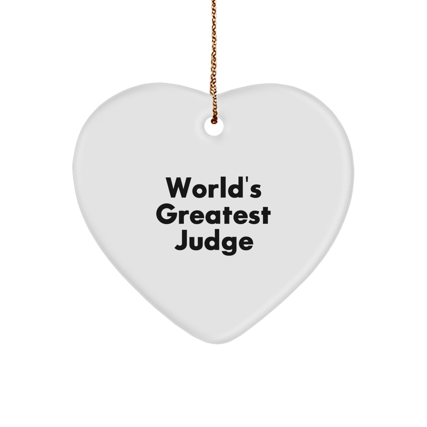 Funny Judge Heart Ornament Gifts from Family for Christmas - Image 1