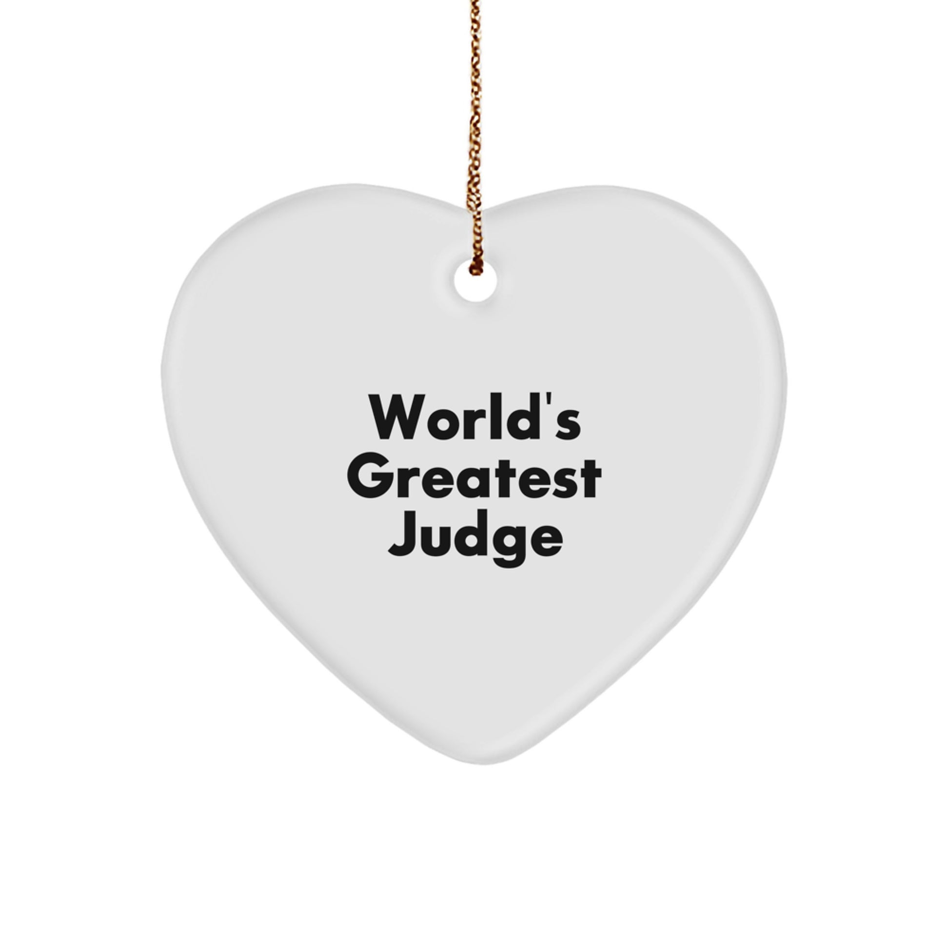 Funny Judge Heart Ornament Gifts from Family for Christmas - Image 1