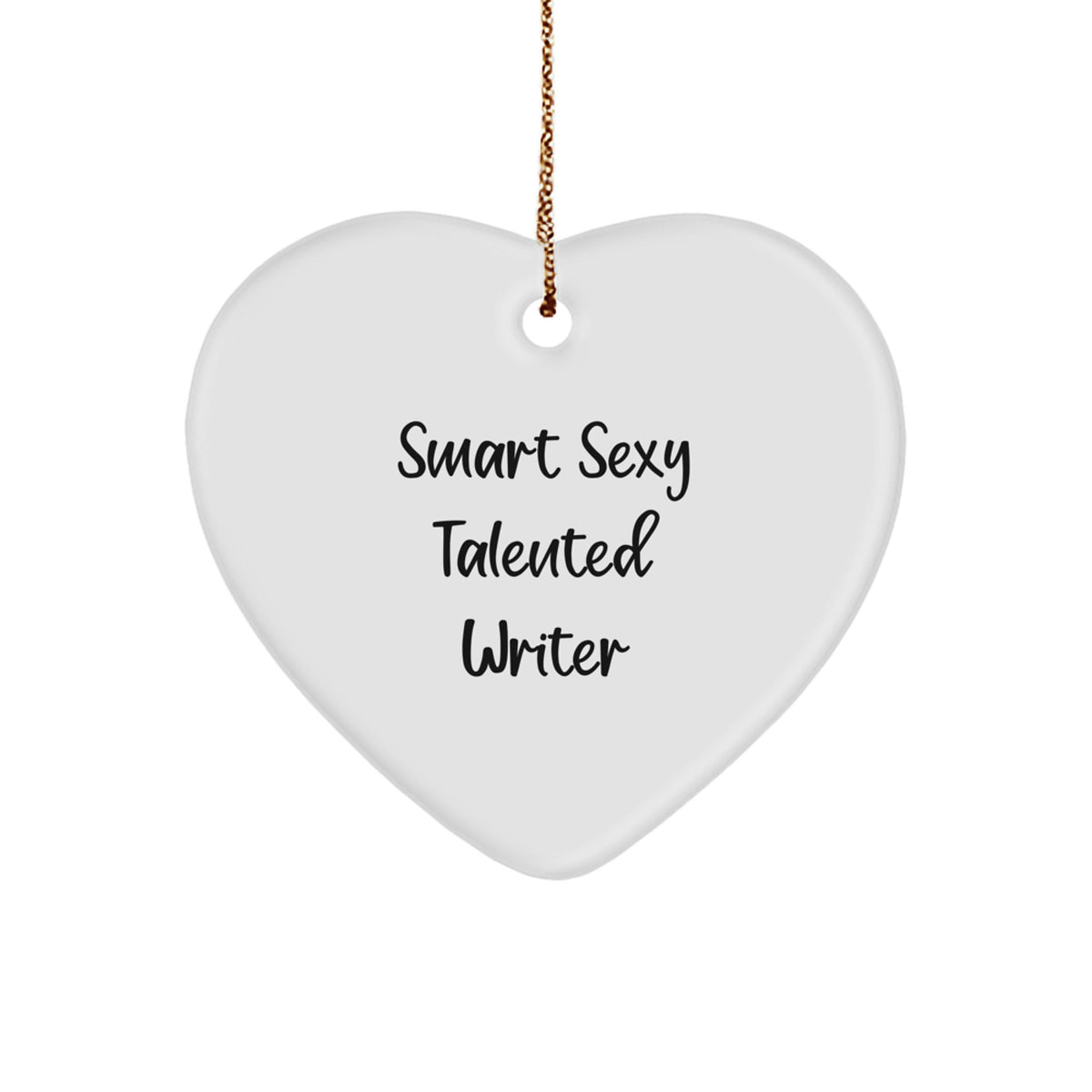 Cute Writer Heart Ornament Gifts from Friends, Women, Coworkers, Family - Smart Sexy Talented Writer Home Decor for Christmas Unique Gifts - Image 1