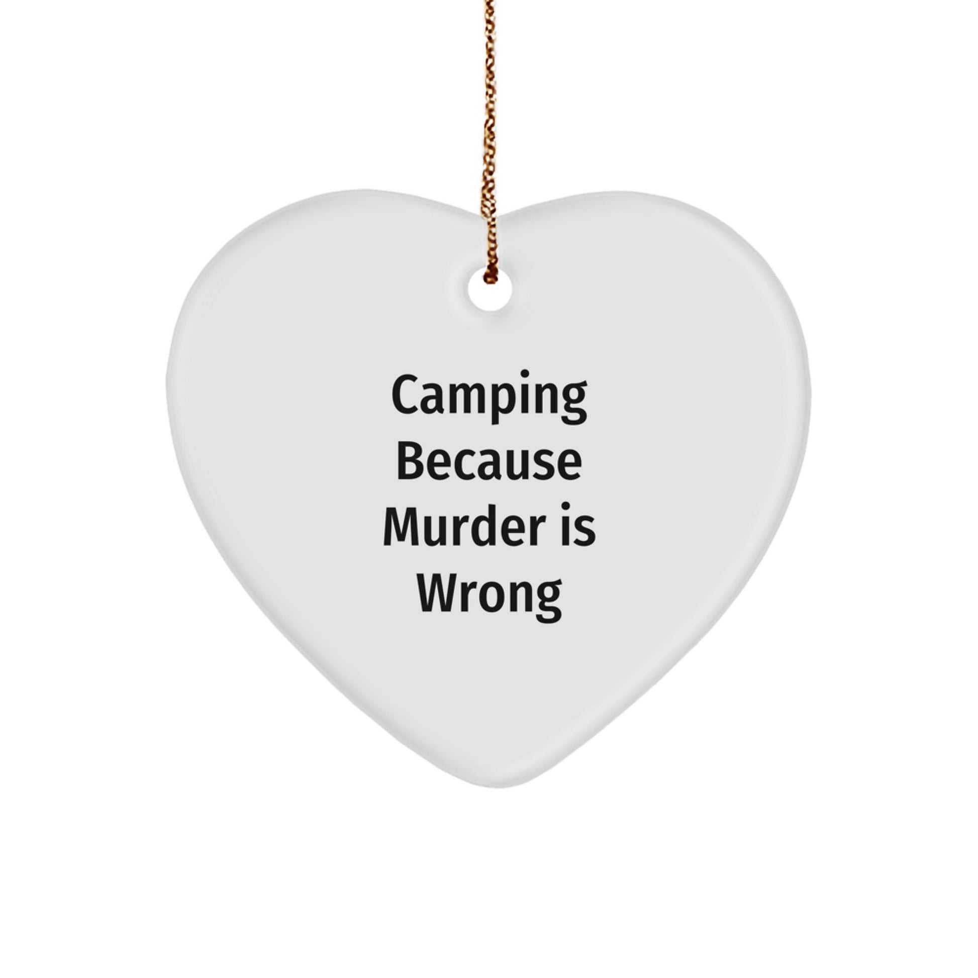 Funny Camping Heart Ornaments Gifts from Friends and Family for Men Women Camping Enthusiasts Christmas Unique Gifts - Image 1