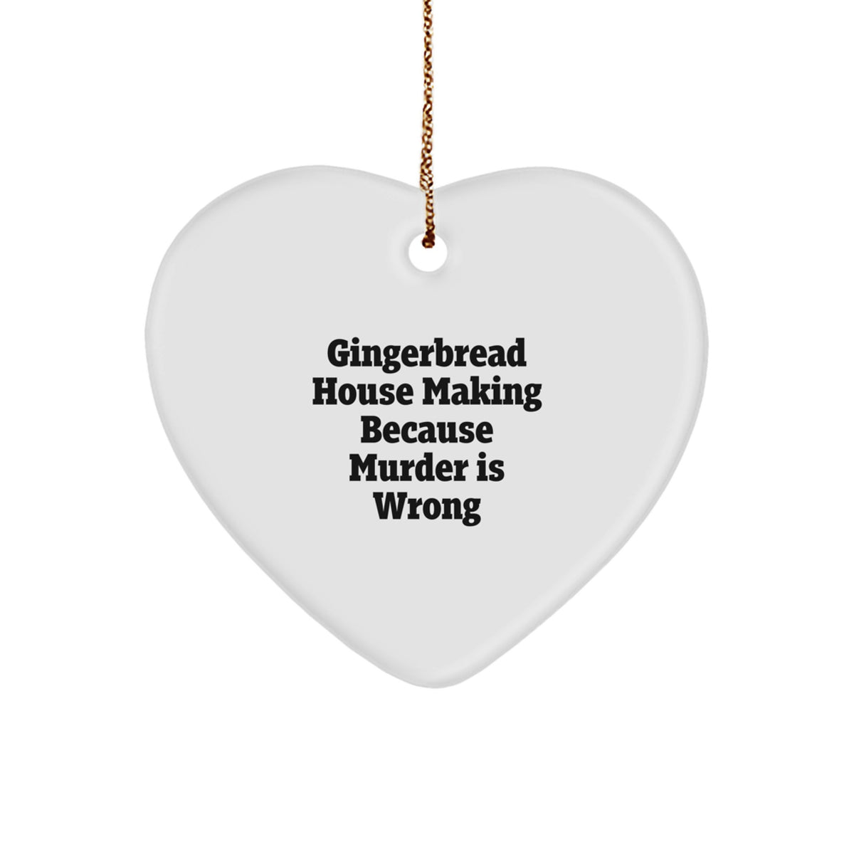 For Family Gingerbread House Making Heart Ornament Christmas Unique Gift - Image 1