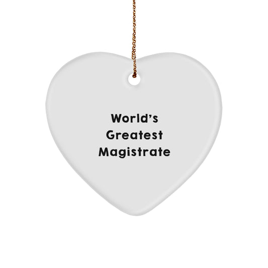 Christmas Ornament Gift World's Greatest Magistrate Present for Her - Image 1