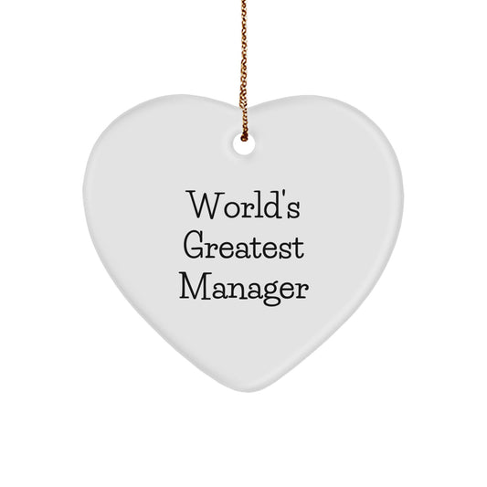 Manager Favorite Heart Ornament for Kids Christmas Bright Gift - Image 1