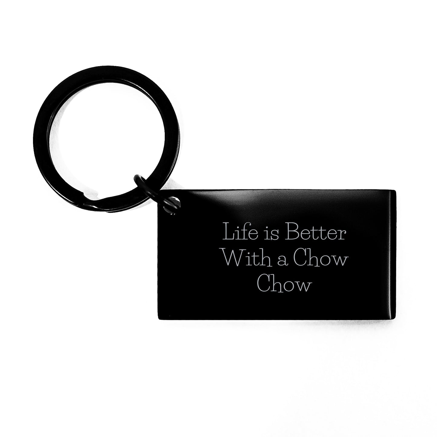 Chow Chow Dog Lovers Gifts from Friends and Family, Unique Valentine's Keychain with 'Life Is Better With A Chow Chow' Message - Image 1