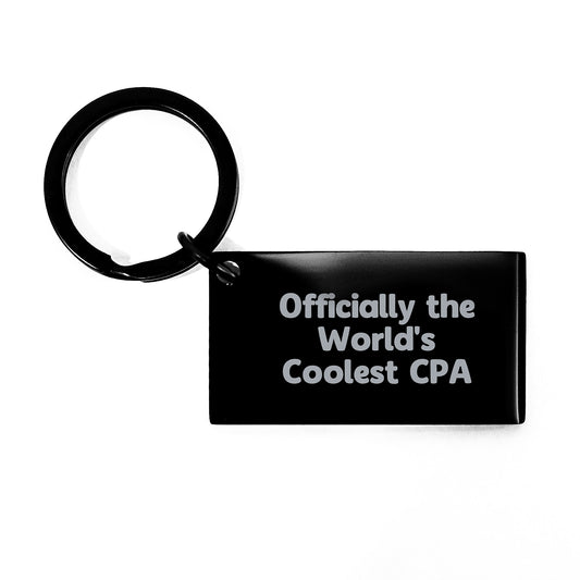 Inspirational CPA Keychain Gifts from Friends for the World's Coolest CPA Graduation Unique Keychain - Image 1
