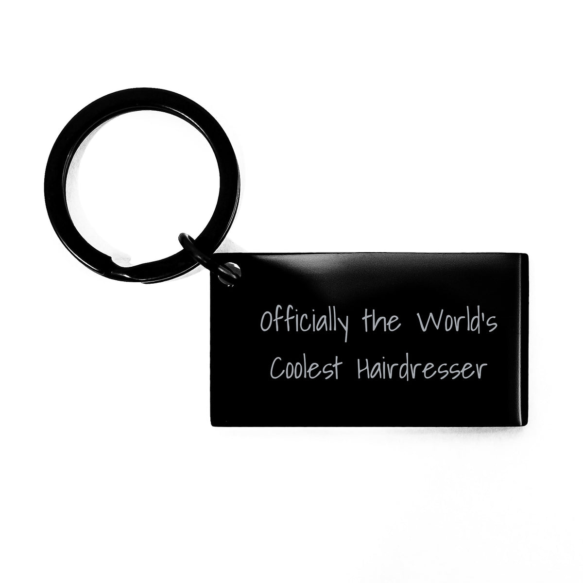 Funny Hairdresser Keychain Gifts from Men to Women Valentine's Unique Keychains Officially The World's Coolest Hairdresser Quote - Image 1