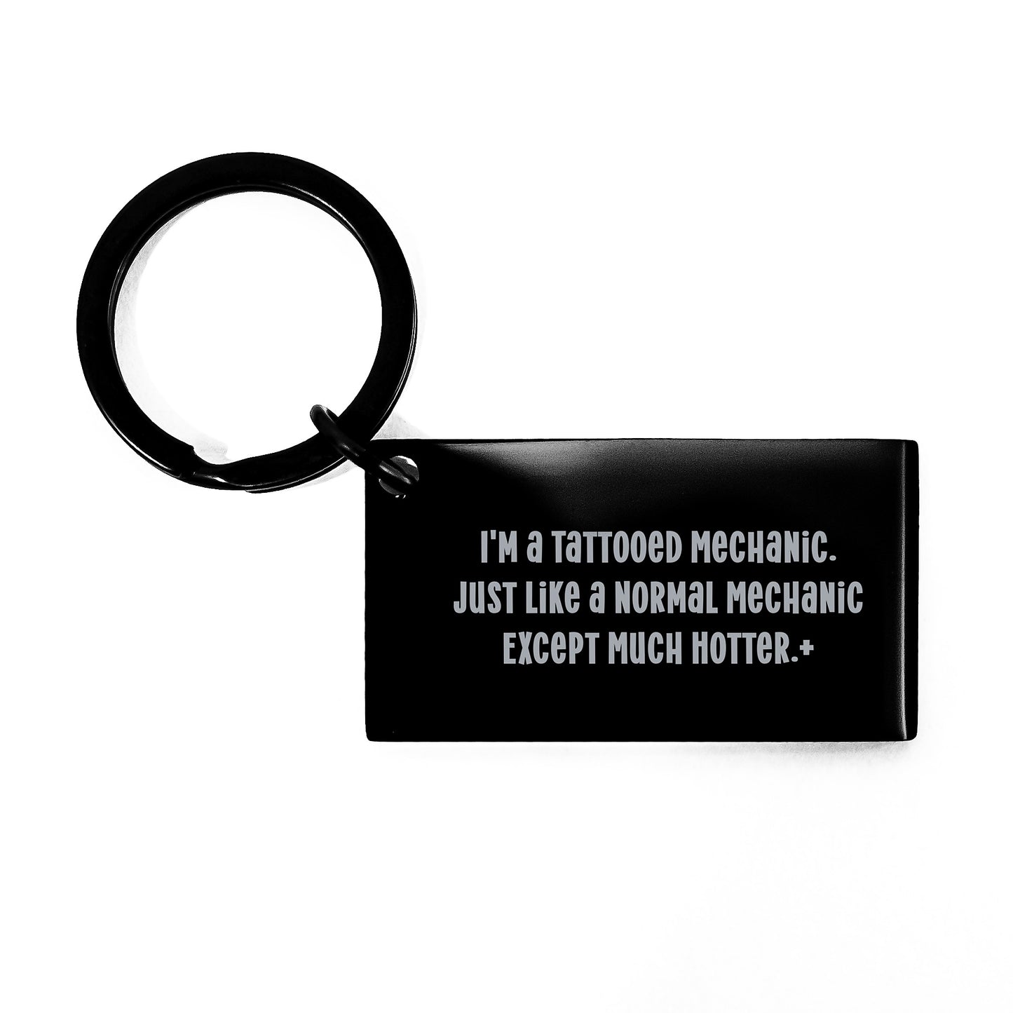 Tattooed Mechanic Keychain Funny Gift for Mechanic Men Valentine's Unique Keychain - Image 1