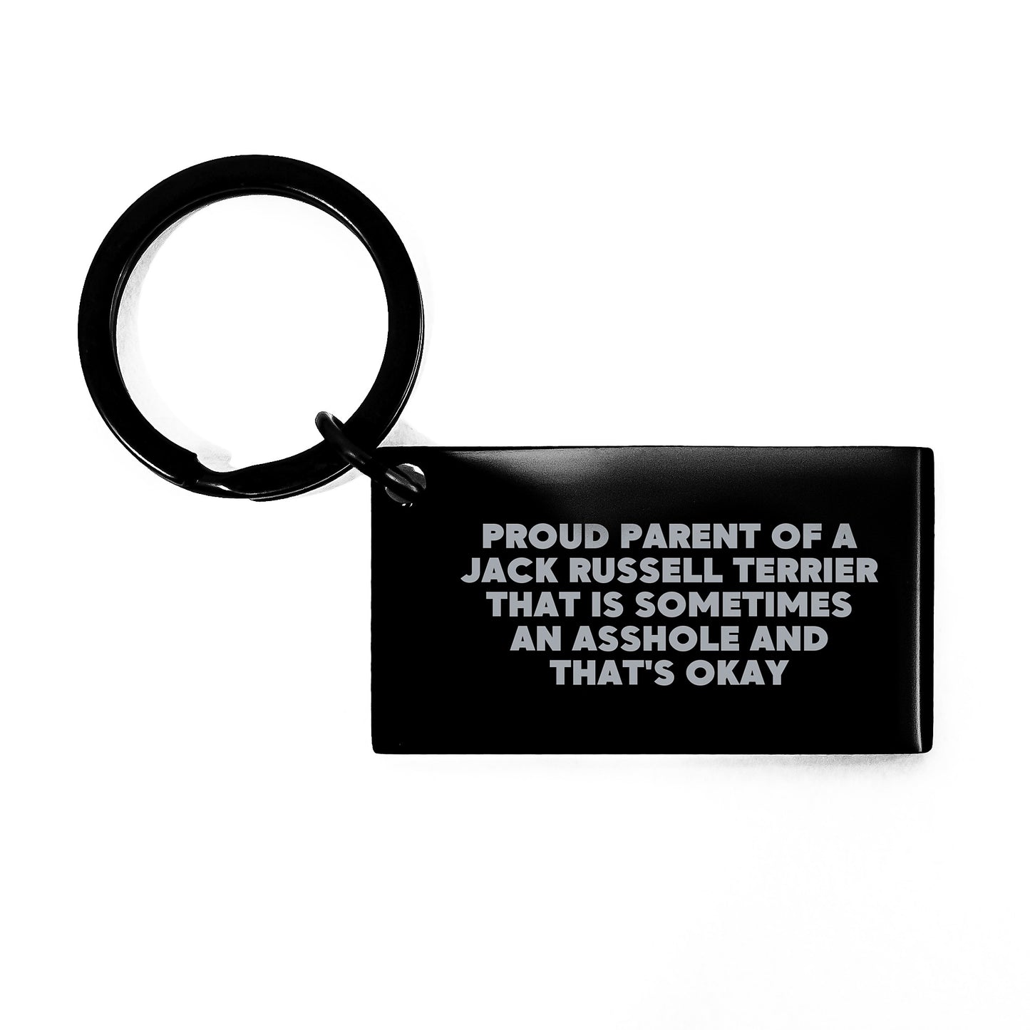 Quirky Jack Russell Keychain Stainless Novelty Birthday Gift for Friends - Image 1
