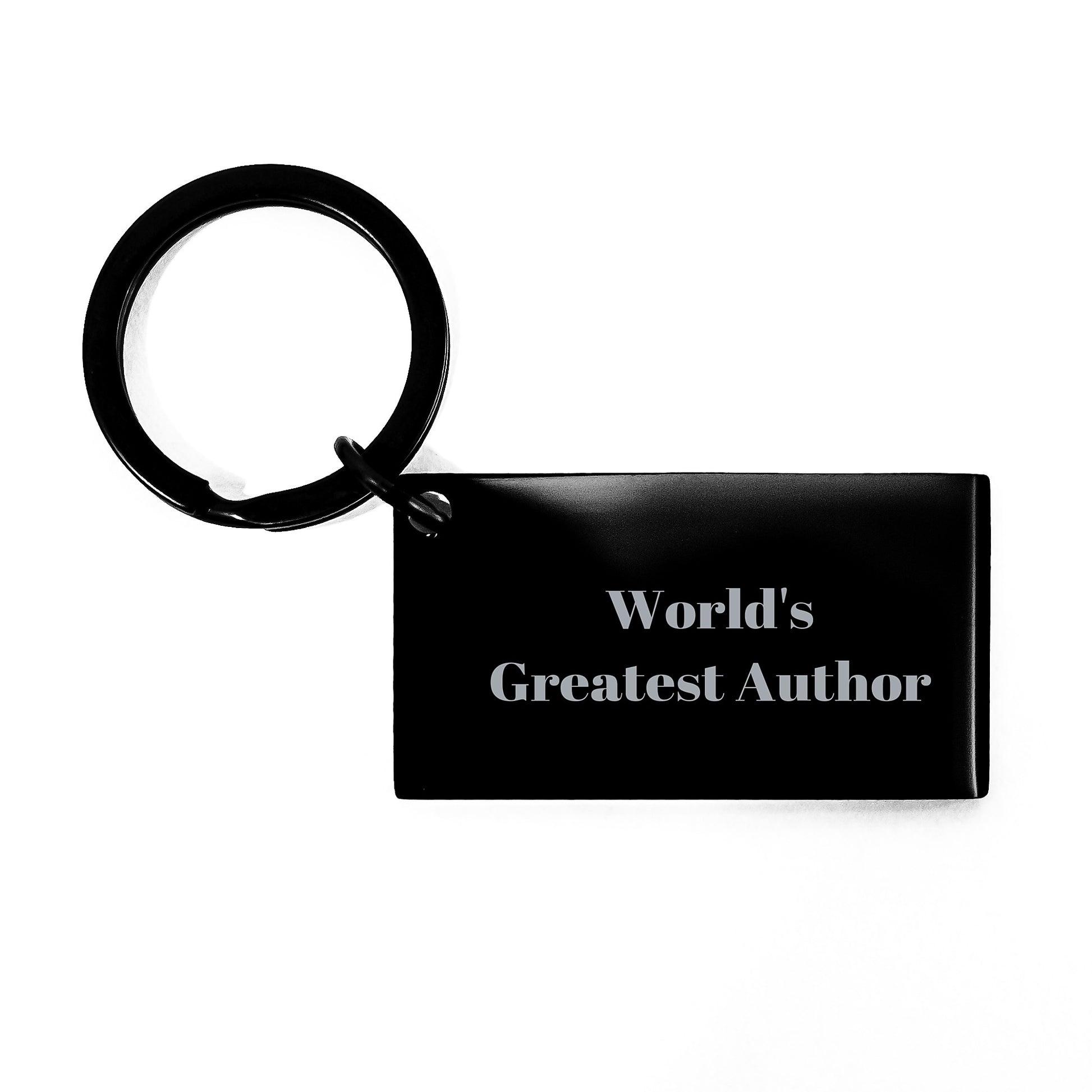 Unique Gifts for Authors, World's Greatest Author Quote Keychain, Funny Inspirational Graduation Gifts from Friends, Family, Coworkers, Women, Men - Image 1