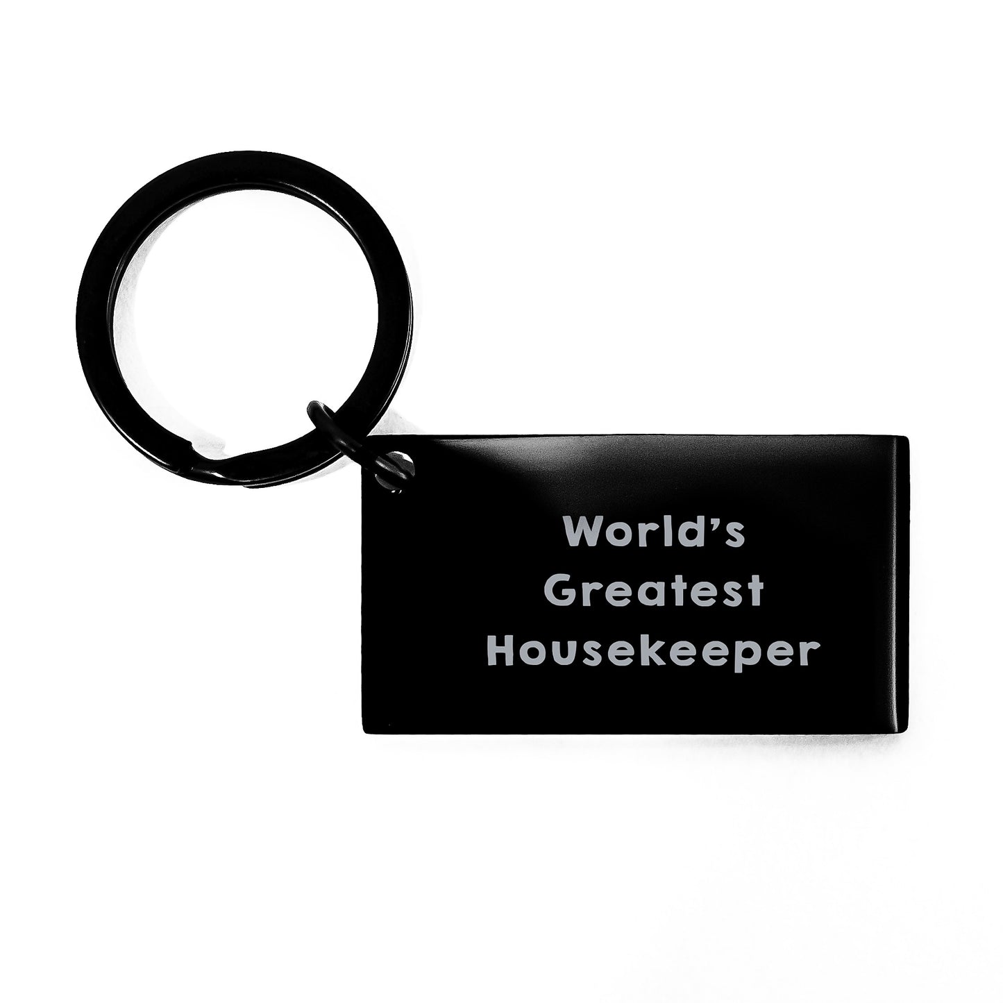 Housekeeper Keepsake Keychain for Him Birthday Gift World's Greatest - Image 1