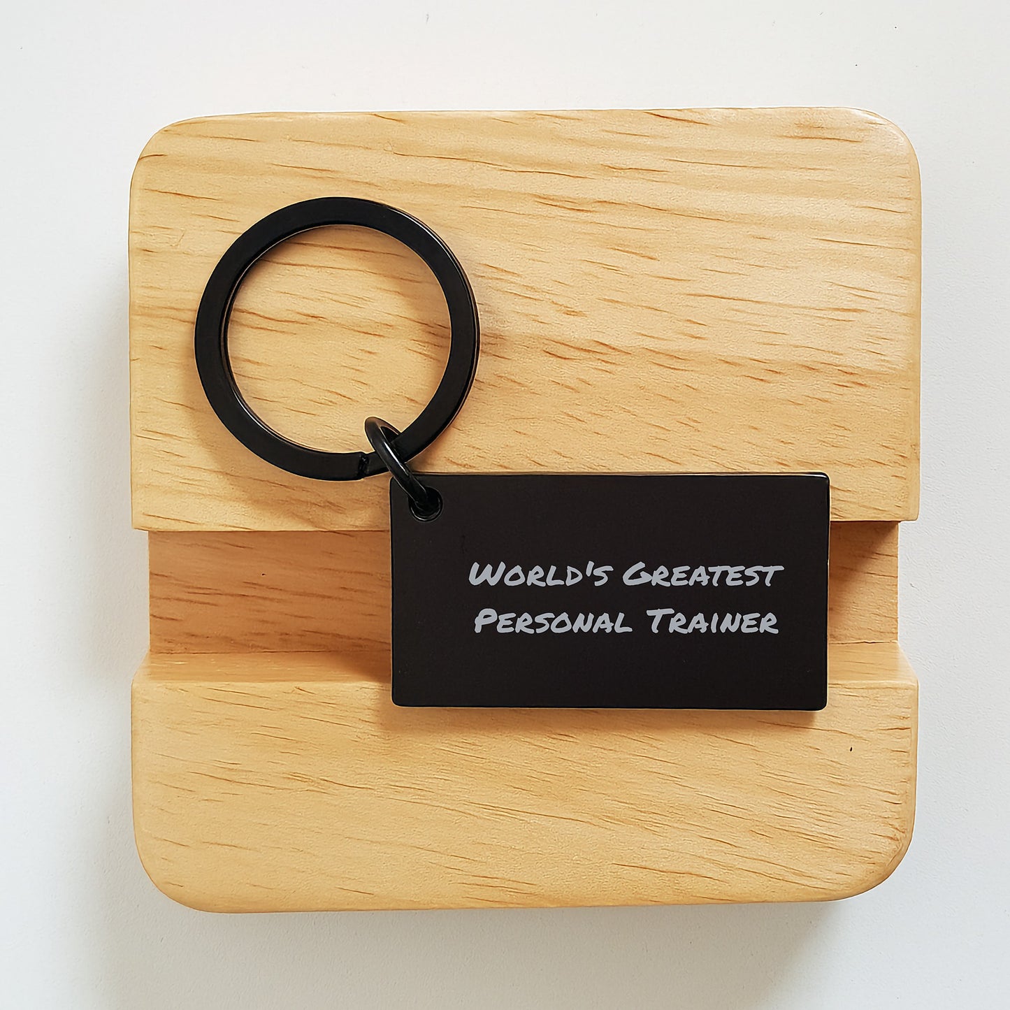 Personal Trainer Keepsake Keychain Engraved for Him Birthday Gift - Image 2