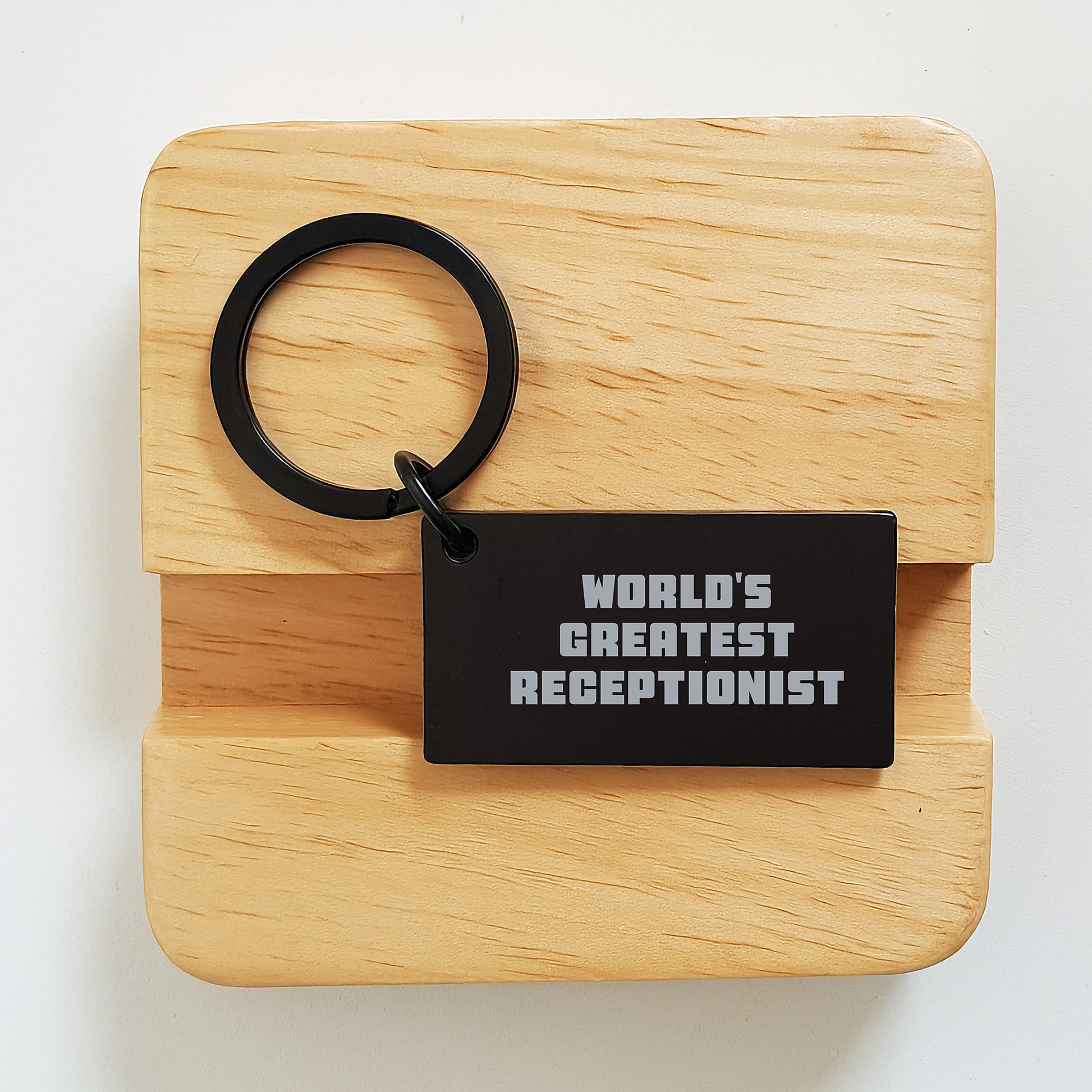 Receptionist Keepsake Keychain Birthday Gift for Him - Image 2