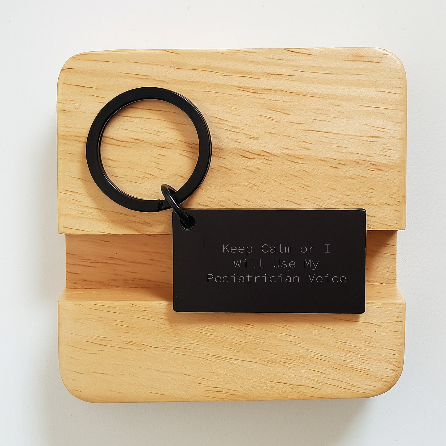 Pediatrician Keepsake Keychain for Him Birthday Gift with Engraved Quote - Image 2