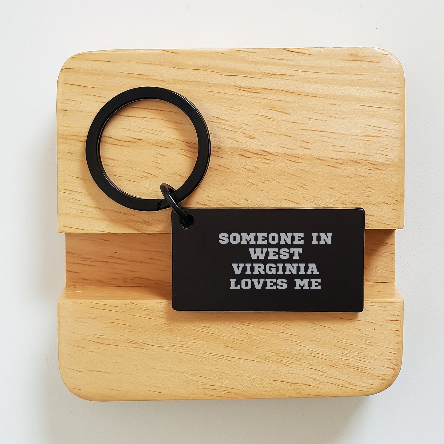 West Virginia Engraved Keychain Gifts for Men from Someone Who Loves You, Funny Valentine's Unique Keychain - Image 2
