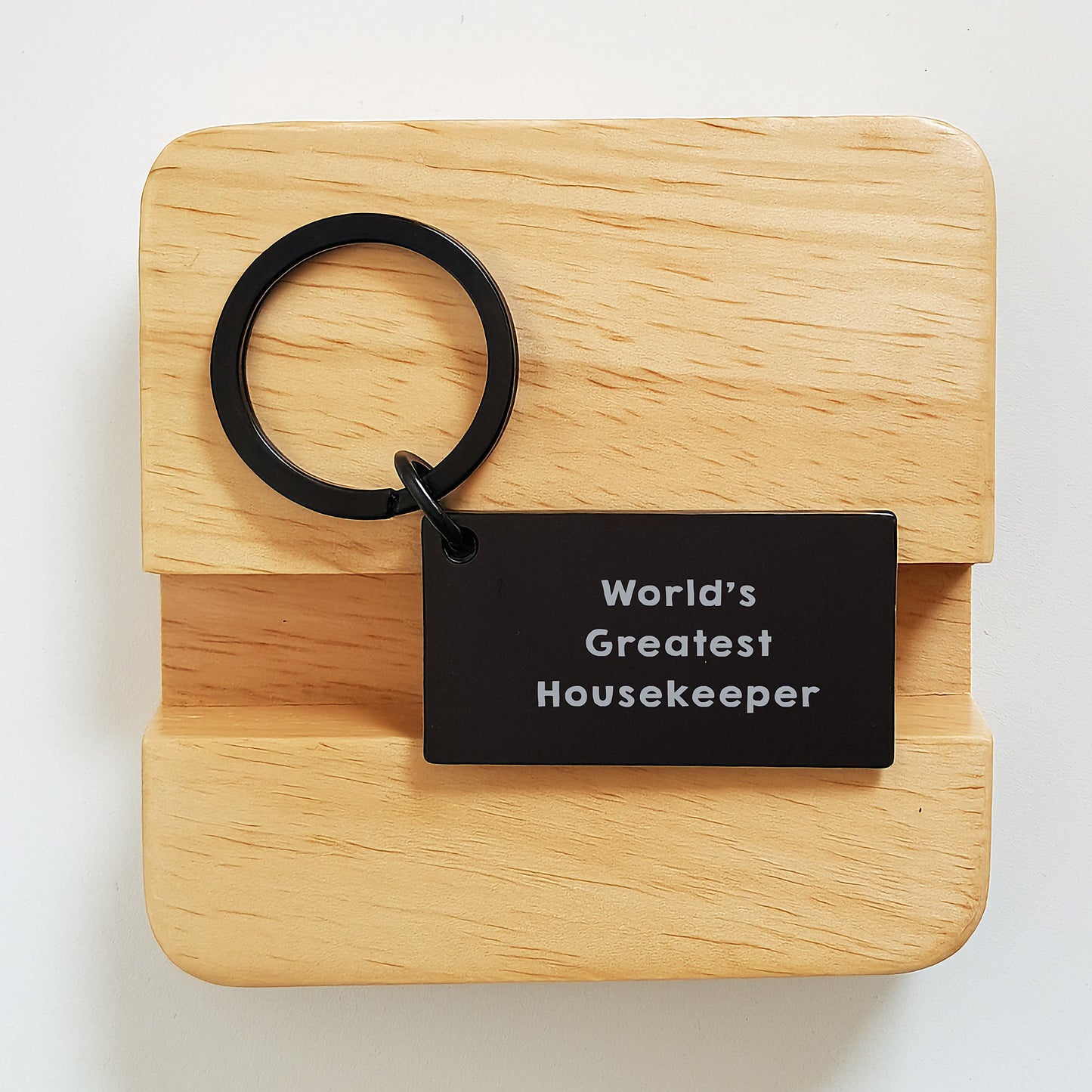 Housekeeper Keepsake Keychain for Him Birthday Gift World's Greatest - Image 2