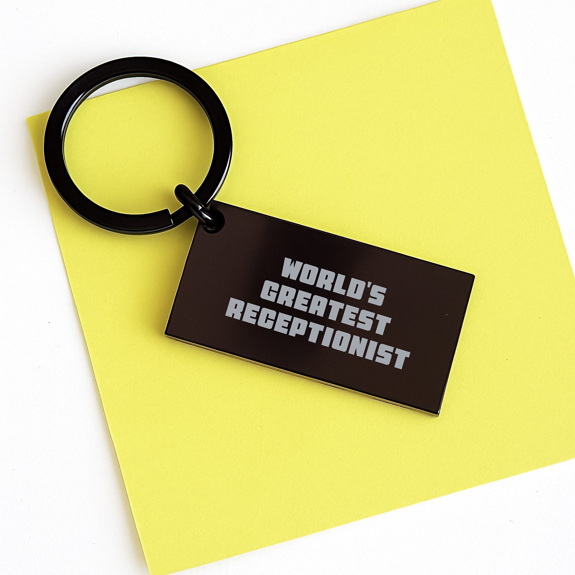Receptionist Keepsake Keychain Birthday Gift for Him - Image 3