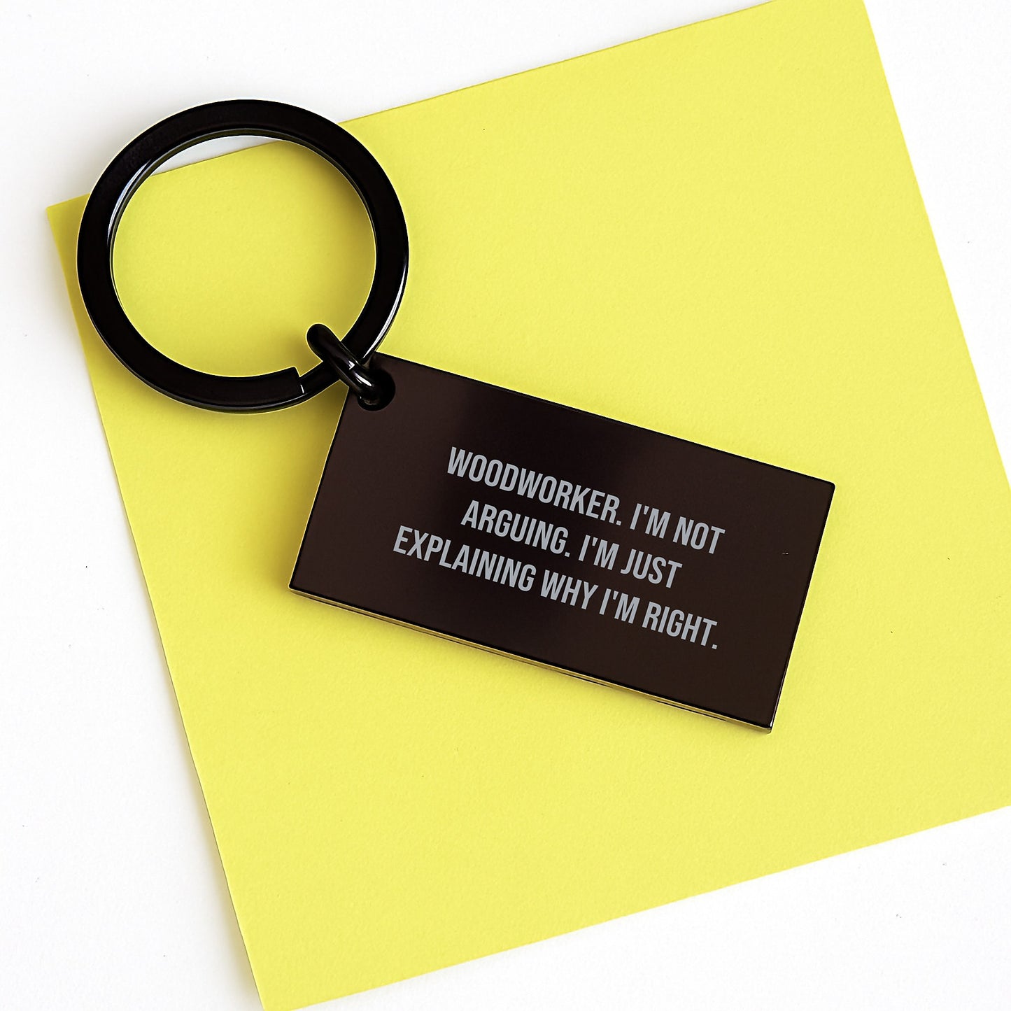 Woodworker Keepsake Engraved Keychain for Him Birthday Gift Premium - Image 3