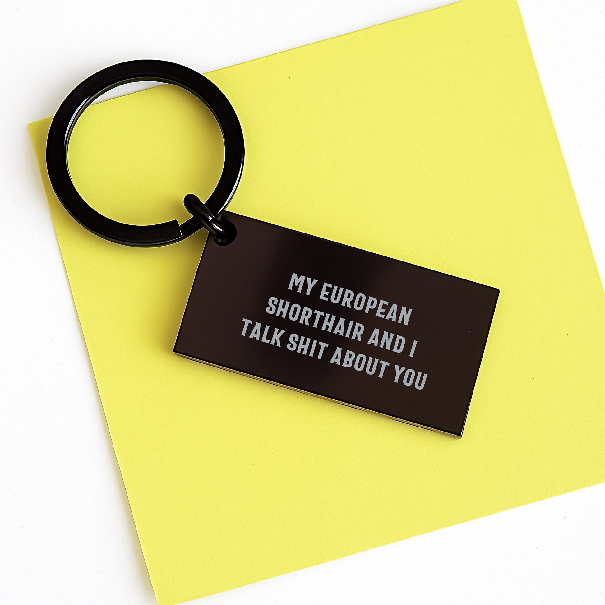Steel European Shorthair Keychain for Coworkers Birthday Gift - Image 3