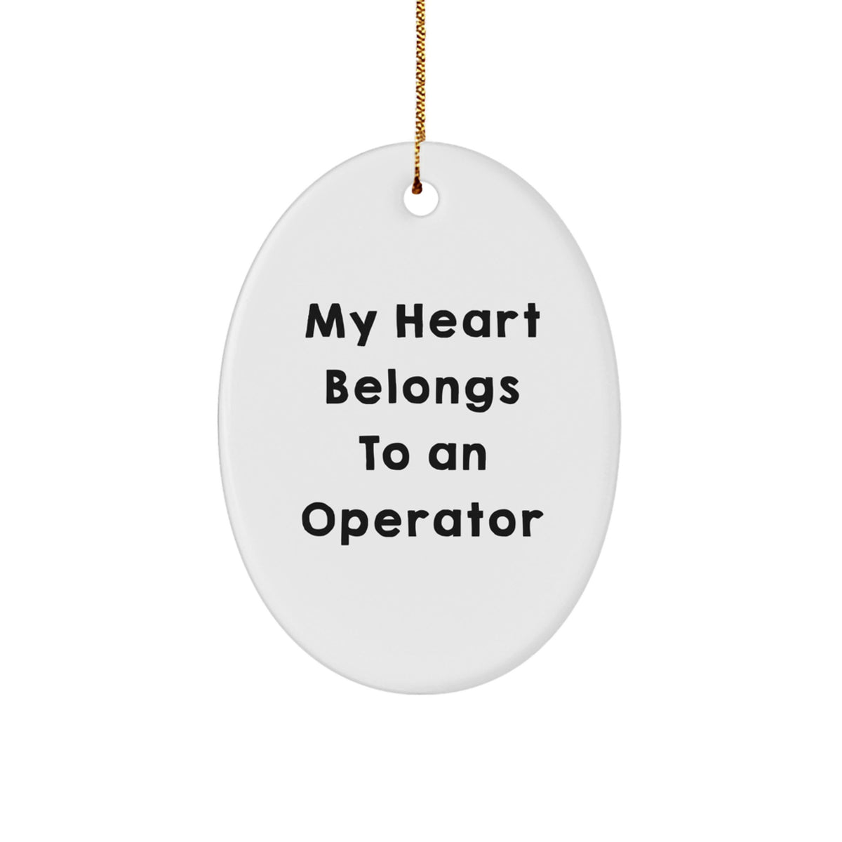 Oval Operator Christmas Ornament Gift for Coworkers Bright Idea - Image 1