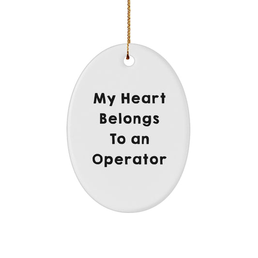 Oval Operator Christmas Ornament Gift for Coworkers Bright Idea - Image 1