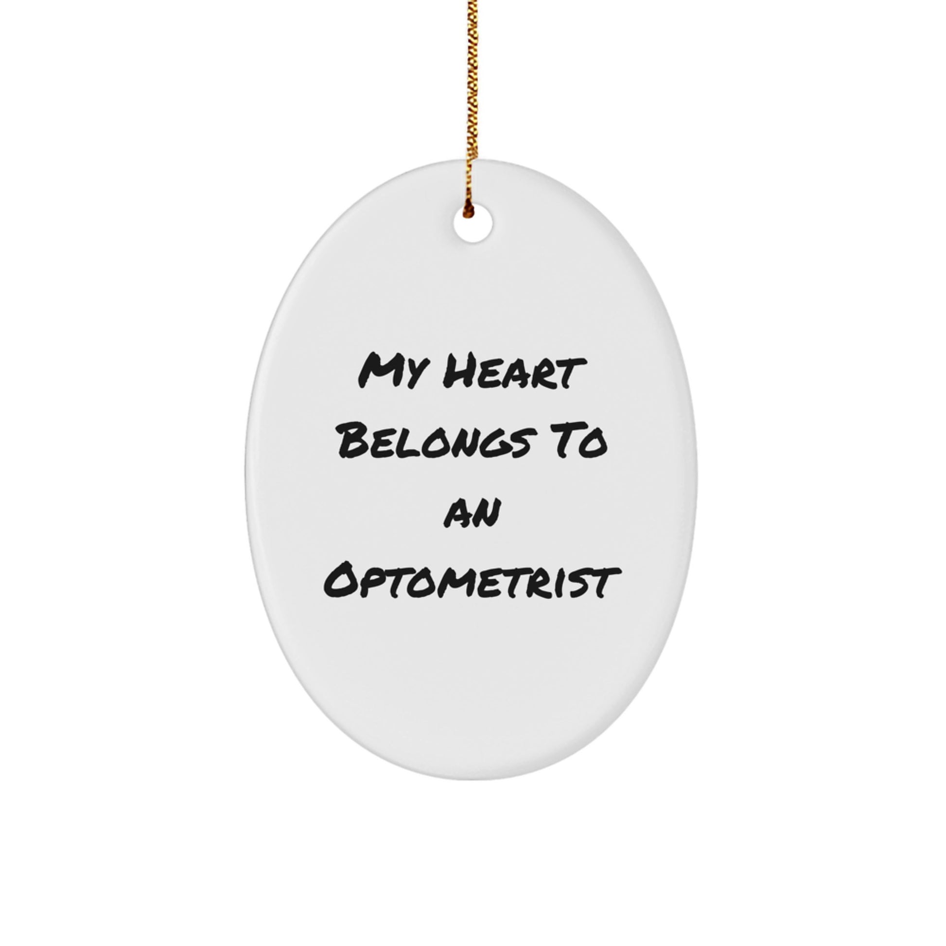 Funny Optometrist Oval Ornament for Christmas Unique Gifts from Friends to Family - Image 1