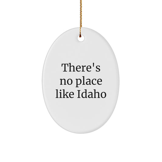 Funny Idaho Oval Ornament, Gifts from Friends to Idaho, Christmas Unique Gifts for Men, Women, Family - Image 1