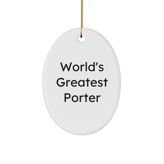 Porter Keepsake Christmas Ornament for Him Gift - Image 1